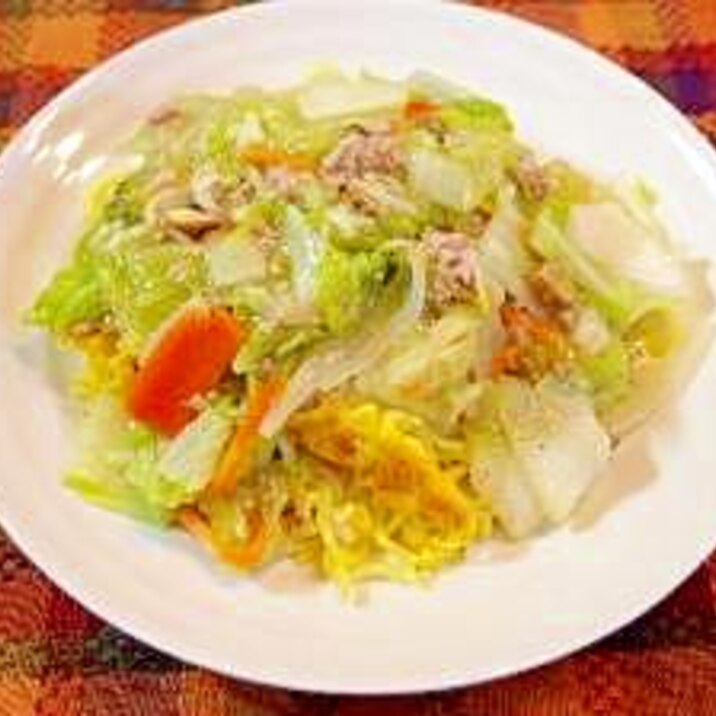 ラーメンの残りスープ DE あんかけ焼きそば